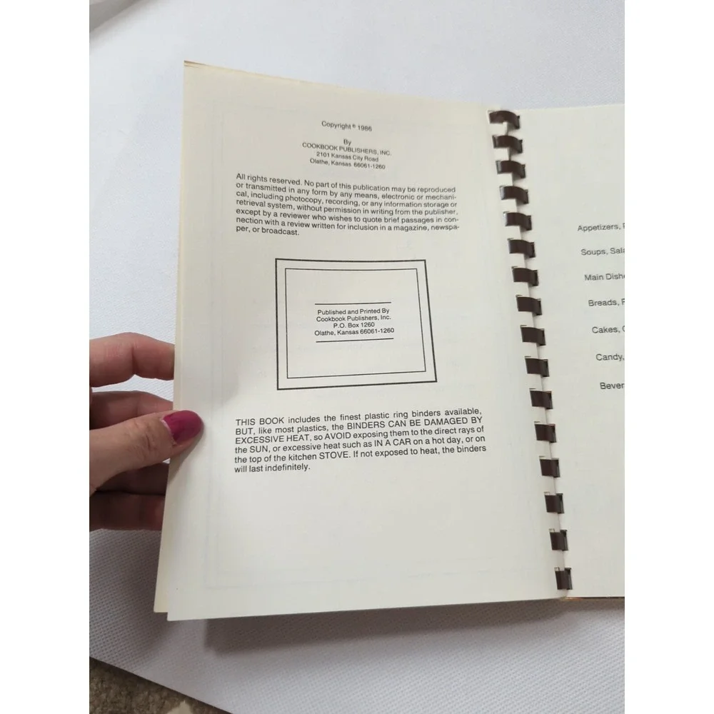 Jubilee Tabernacle First‎ United Pentacostal Church Cookbook 1986 Dorcas Sisters